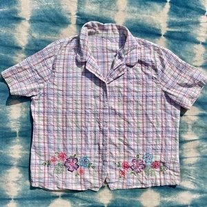 Vintage Embroidered Button Down